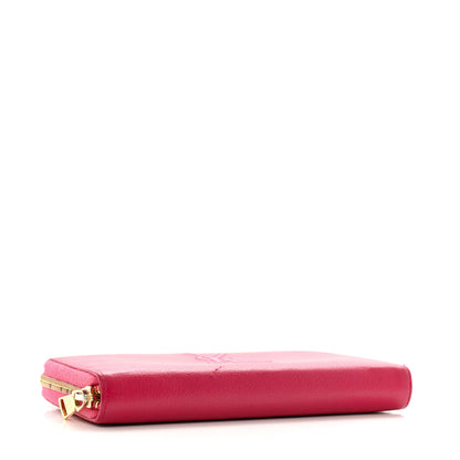 Saint Laurent Chevre Belle De Jour Zip Around Wallet Fuchsia 4 of 14
