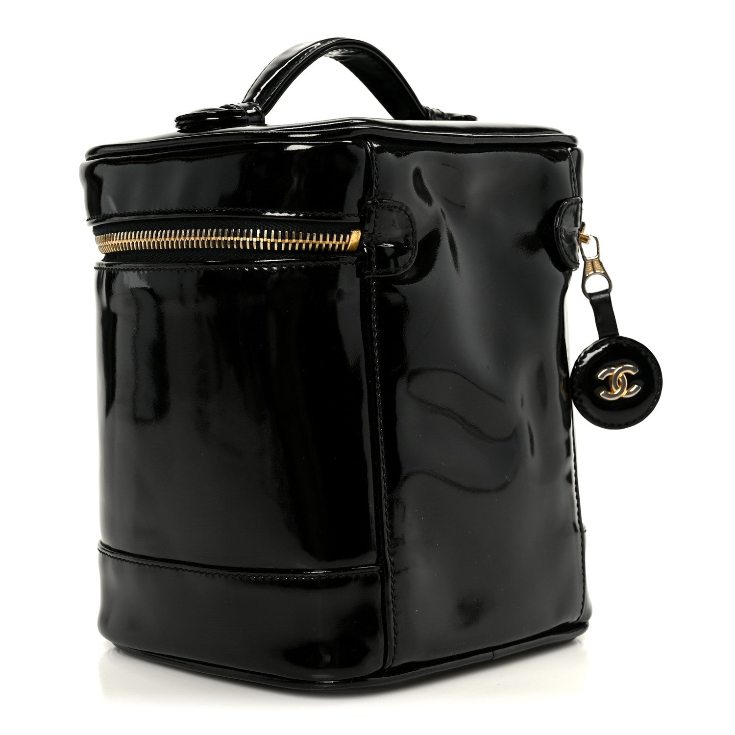 Chanel Patent Timeless Vanity Cosmetic Case Black 3 of 9