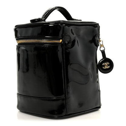 Chanel Patent Timeless Vanity Cosmetic Case Black 3 of 9
