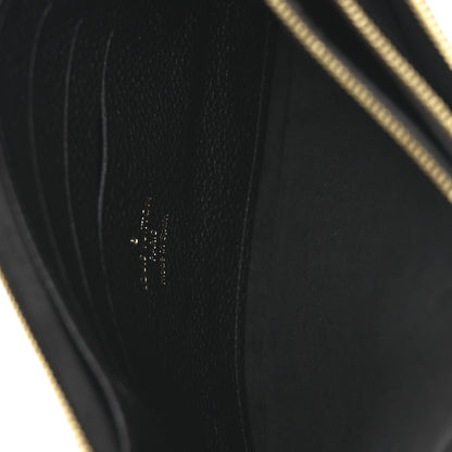 Louis Vuitton Empreinte Monogram Giant Double Zip Pochette Black Cream 5 of 6