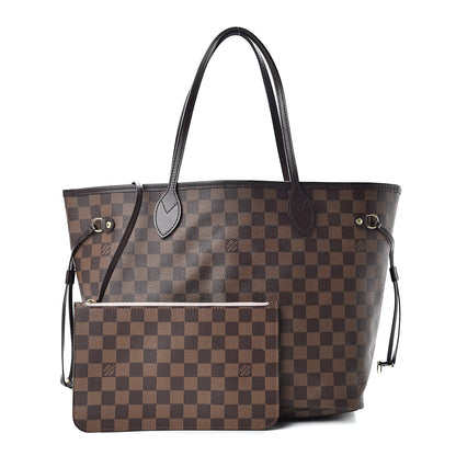 Louis Vuitton Damier Ebene Neo Neverfull MM Rose Ballerine 1 of 18