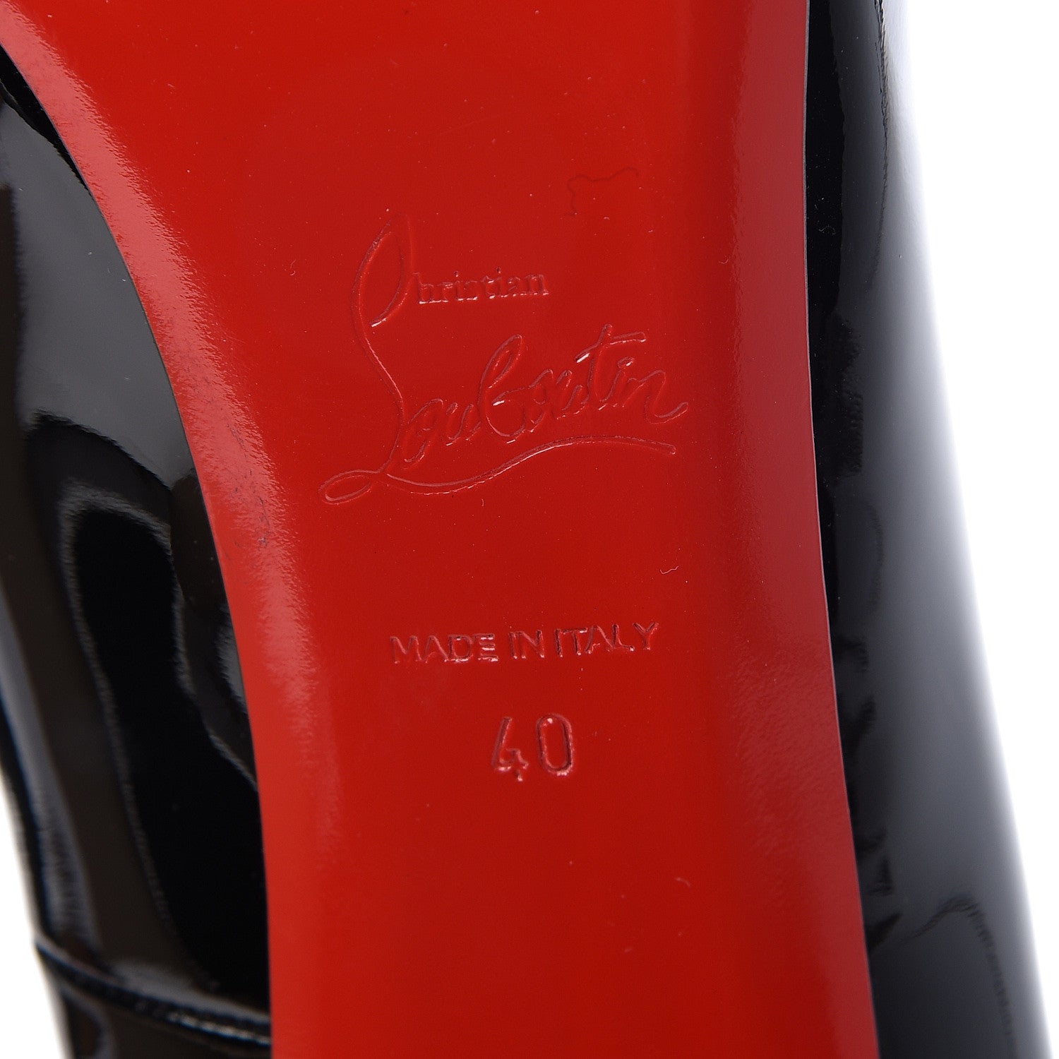 Christian Louboutin Patent New Very Prive 120 Pumps 40 Black Red 7 of 8