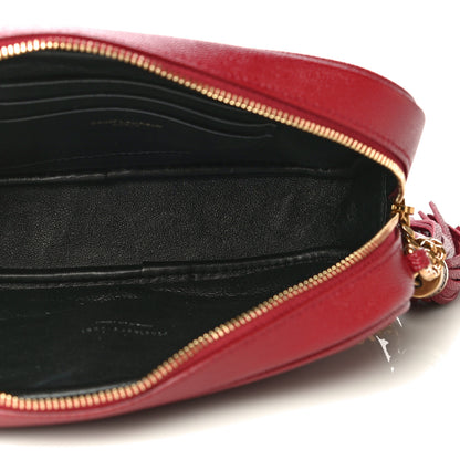 Saint Laurent Grain De Poudre Matelasse Monogram Mini Lou Camera Bag Eros Red 5 of 10