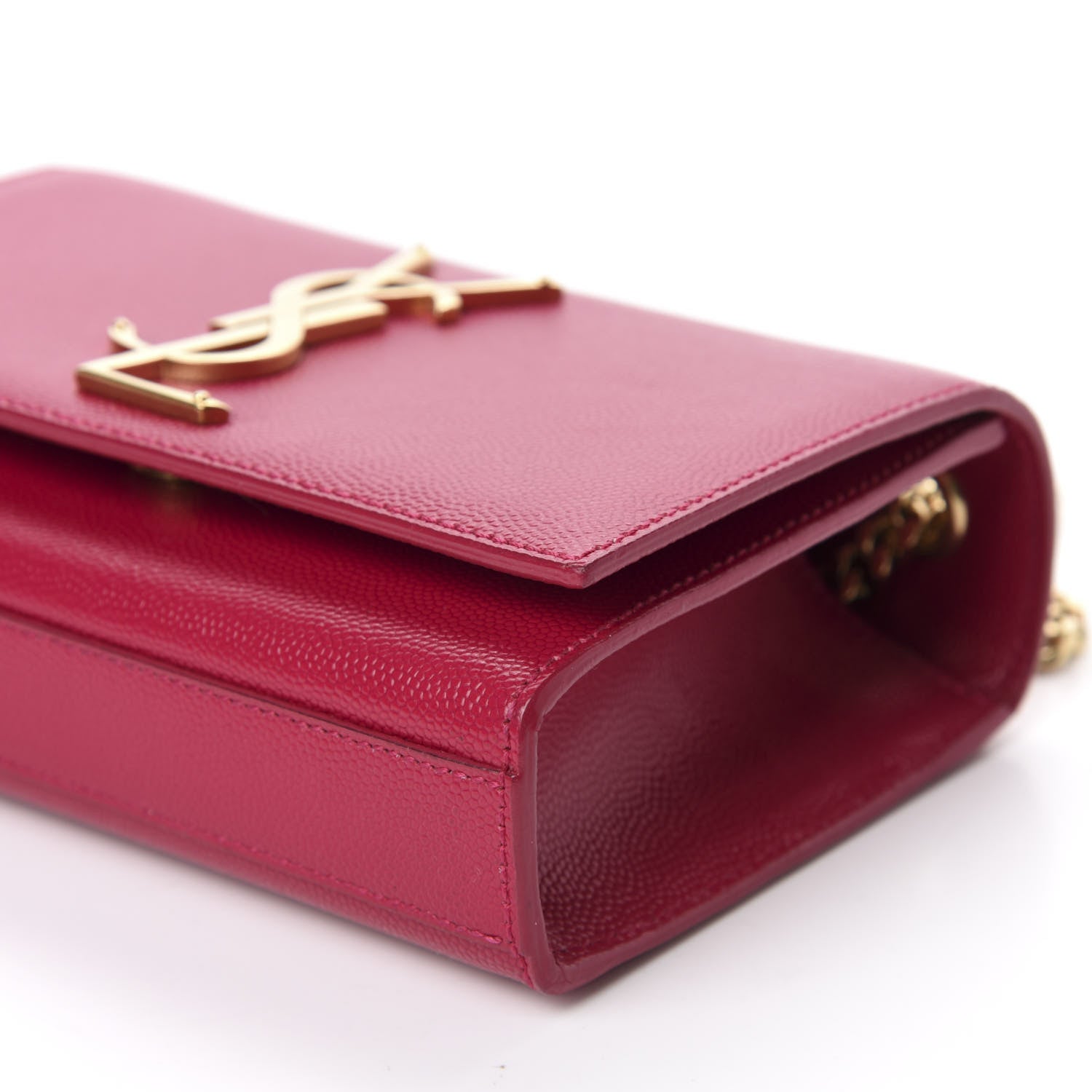 Saint Laurent Grain De Poudre Small Monogram Kate Satchel Bubblegum 7 of 11