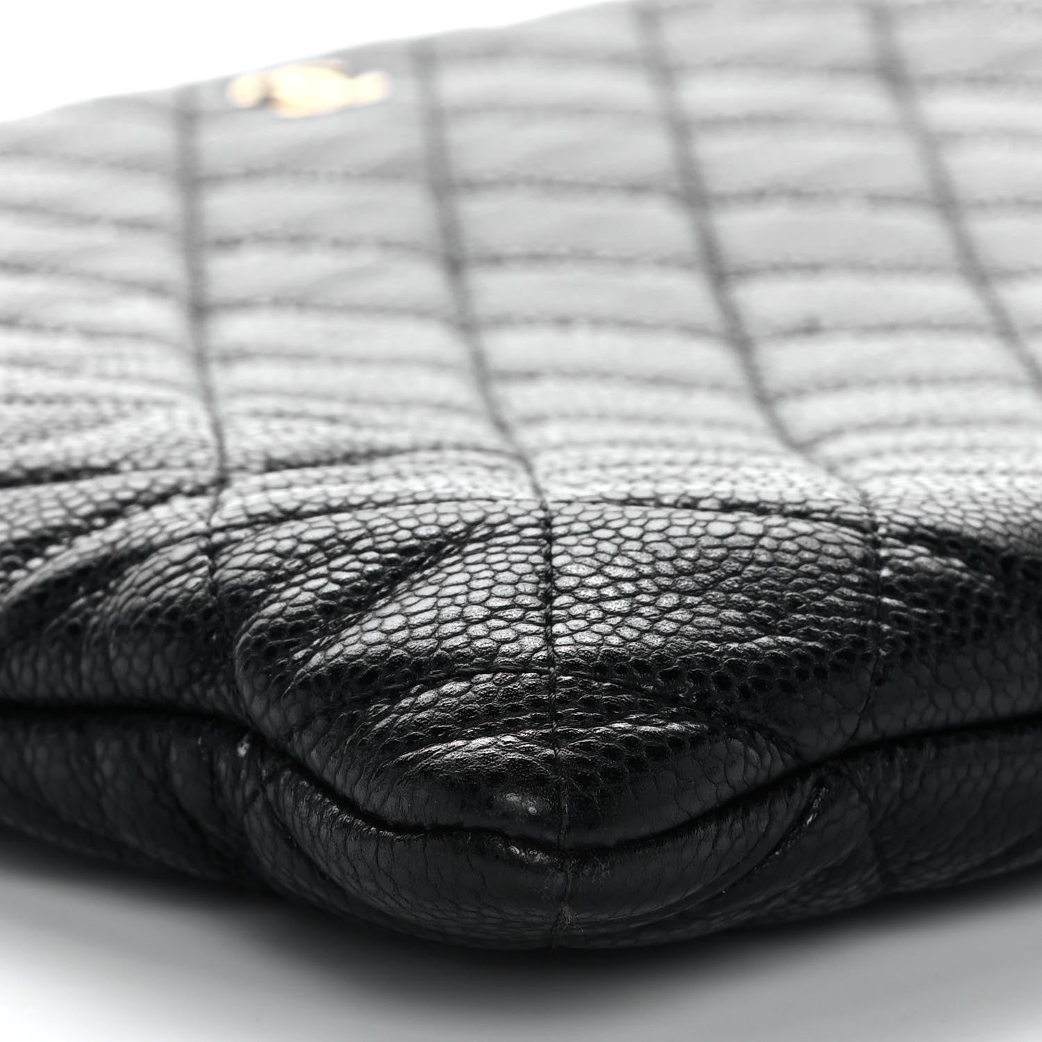 Chanel Caviar Quilted Large Cosmetic Case Black 8 of 11
