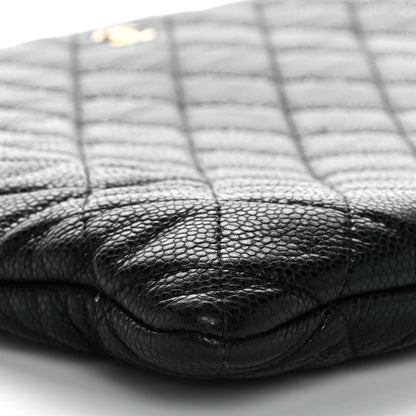 Chanel Caviar Quilted Large Cosmetic Case Black 8 of 11