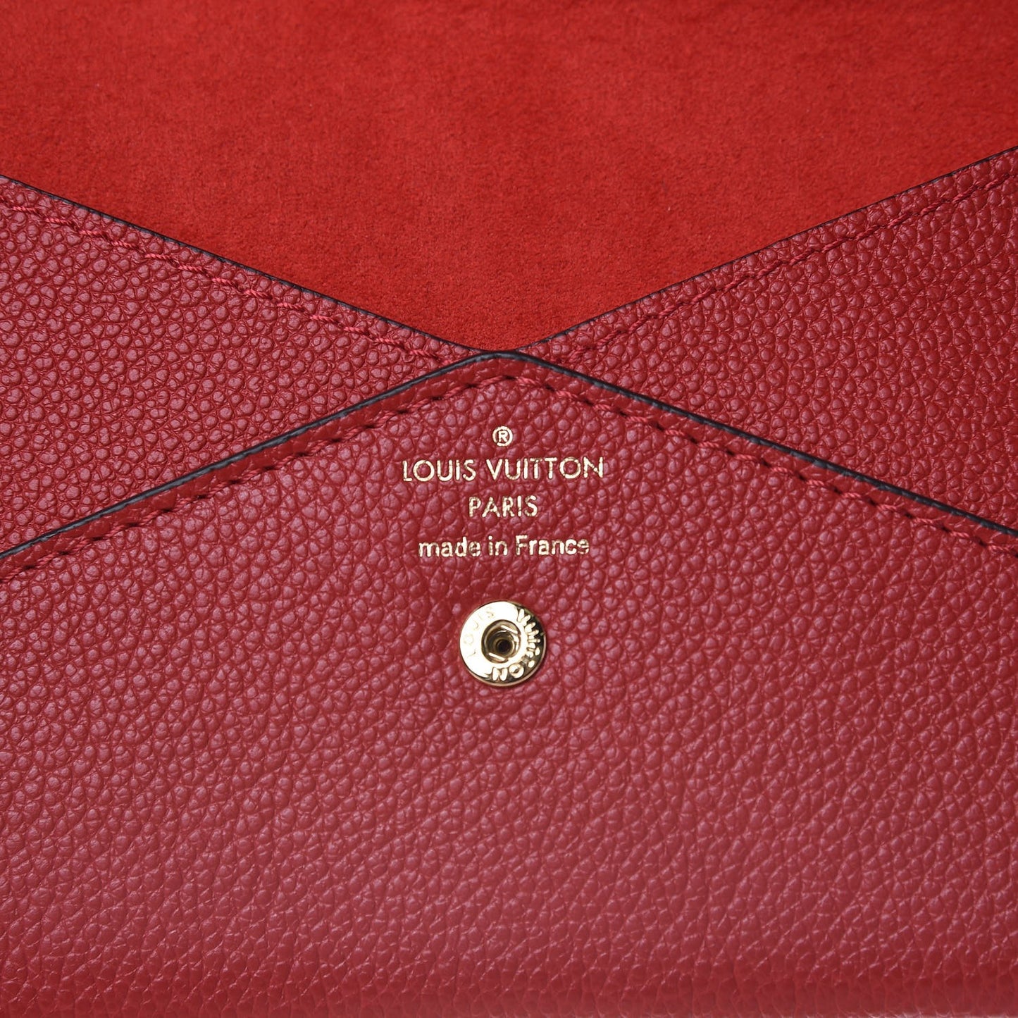 Veau Cachemire Chinese New Year Pig Envelope Pouch Red