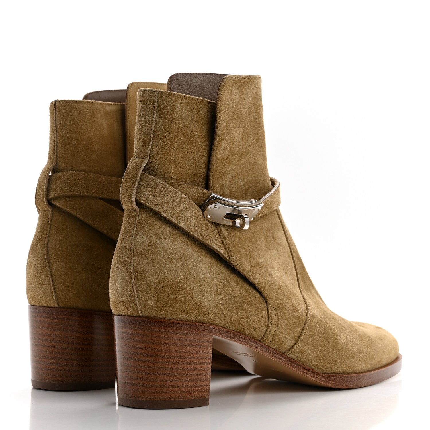 Hermes Suede Frenchie 50 Ankle Boots 41 Beige Gobi 4 of 8