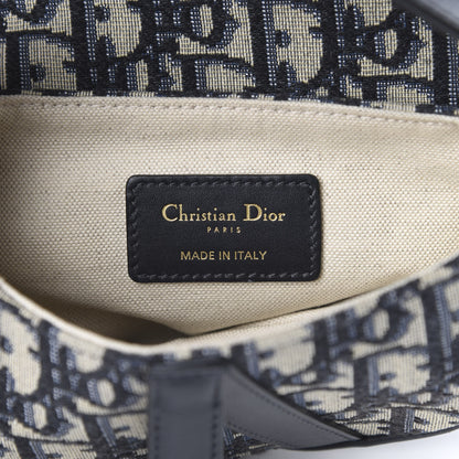 Christian Dior Oblique Mini Saddle Bag Blue 6 of 10