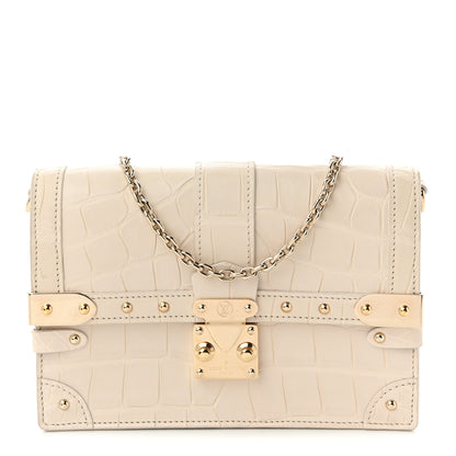 Louis Vuitton Alligator Trunk Chain Wallet Latte 1 of 9