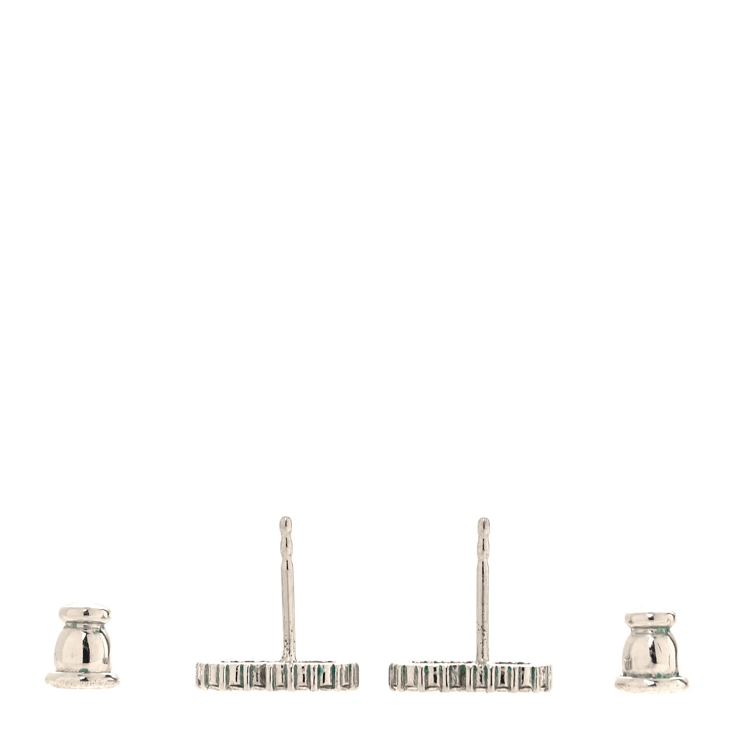 Christian Dior Strass Crystal CD Earrings Silver 3 of 4