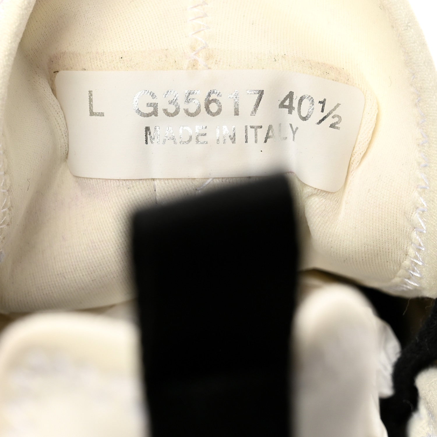 Chanel Velvet Calfskin Mixed Fibers CC Sneakers 40.5 Ivory Black 8 of 8