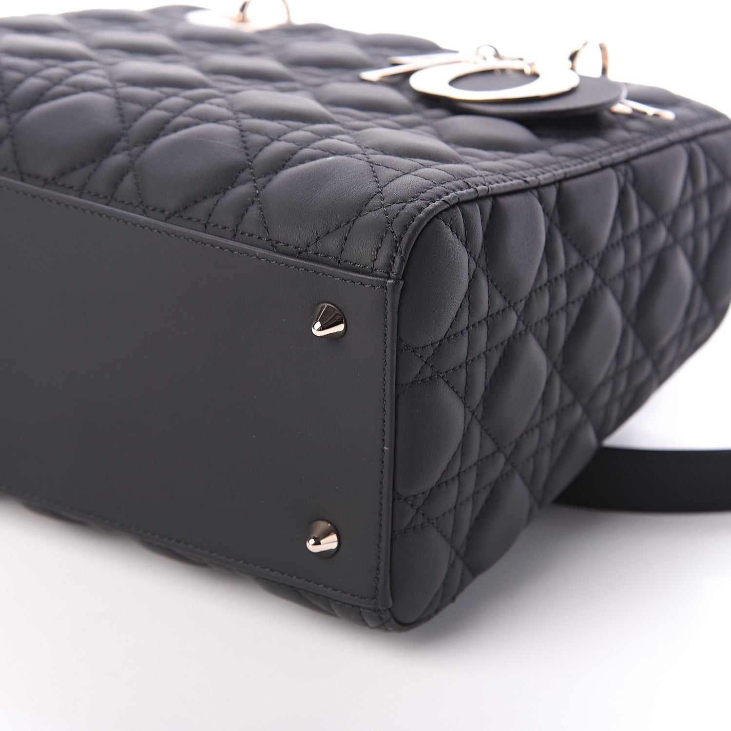 Christian Dior Ultra Matte Calfskin Cannage Medium Lady Dior Black 7 of 7