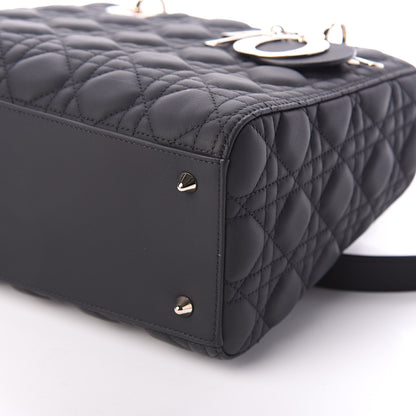 Christian Dior Ultra Matte Calfskin Cannage Medium Lady Dior Black 7 of 7