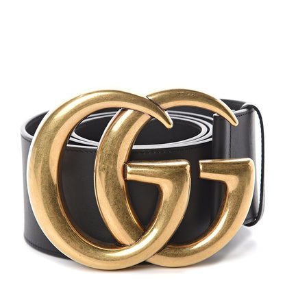 Gucci Calfskin Double G Wide Belt 100 40 Black 1 of 5