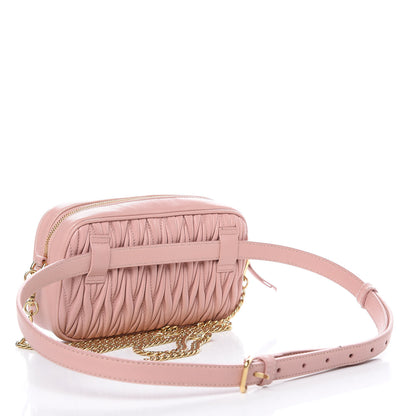 Miu Miu Nappa Matelasse Belt Bag Orchid Pink 4 of 10