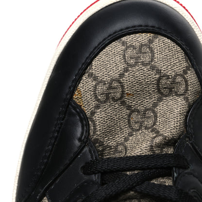 Gucci Demetra GG Supreme Monogram Mens Basket High Top Sneakers 10.5 Black Beige Ebony Grey 13 of 14