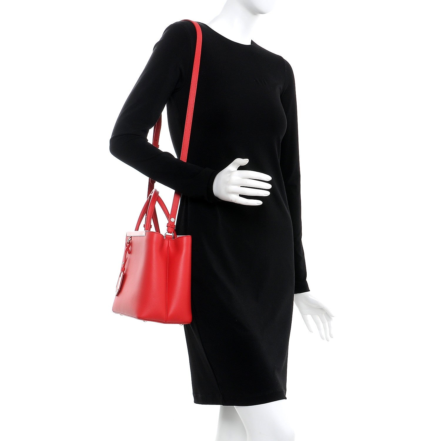 Fendi Vitello Dolce Century Petite 2Jours Tote Fiamma Ardesia 2 of 6