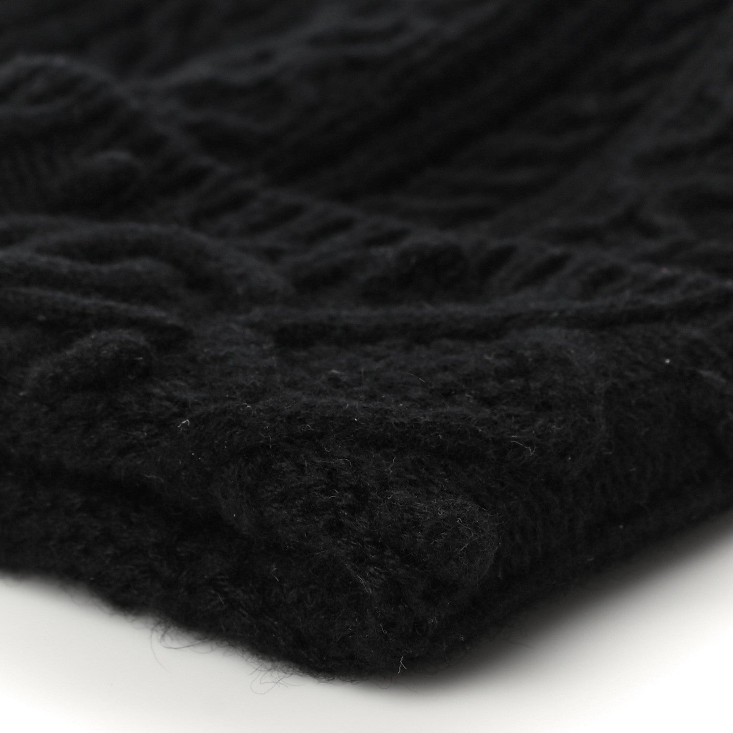Chanel Cashmere CC Beanie Hat Black 6 of 6