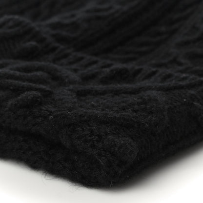 Chanel Cashmere CC Beanie Hat Black 6 of 6