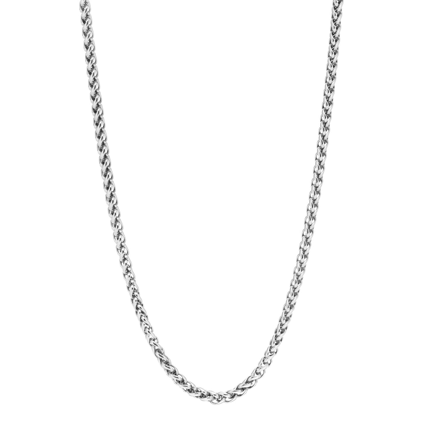 Sterling Silver 4mm Wheat Chain Necklace