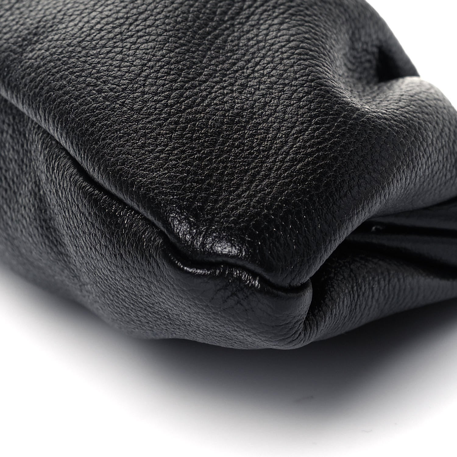 Balenciaga Grained Calfskin Logo Cloud Clutch XS Black 10 of 10