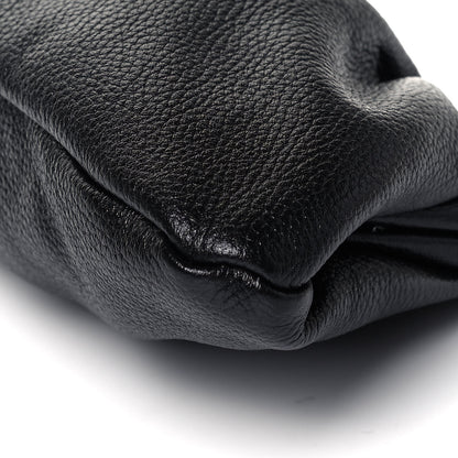 Balenciaga Grained Calfskin Logo Cloud Clutch XS Black 10 of 10