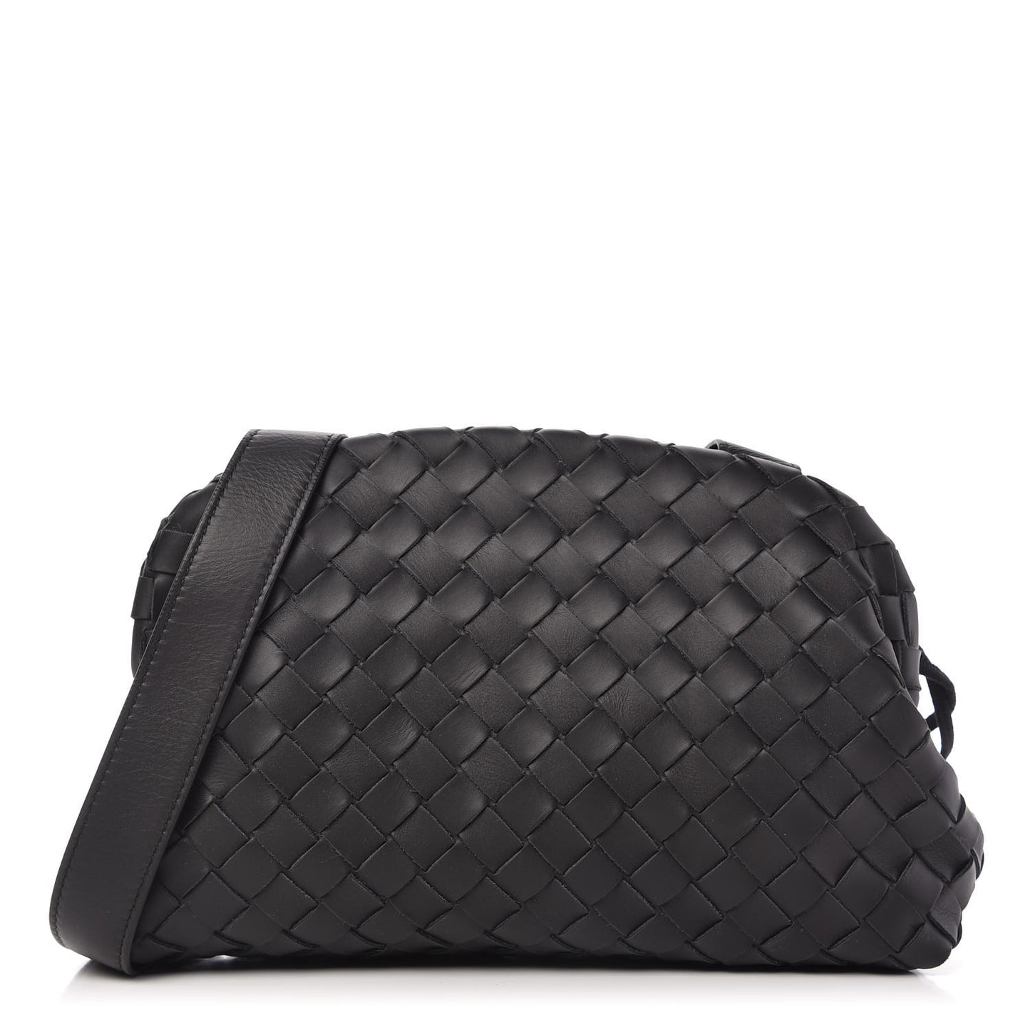 Calfskin Intrecciato Crossbody Black