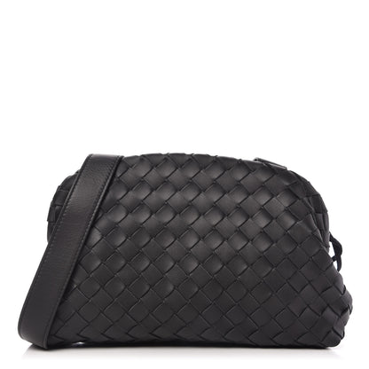 Bottega Veneta Calfskin Intrecciato Crossbody Black 3 of 12