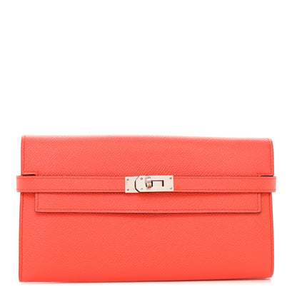 Hermes Epsom Kelly Longue Wallet Orange Poppy 1 of 8
