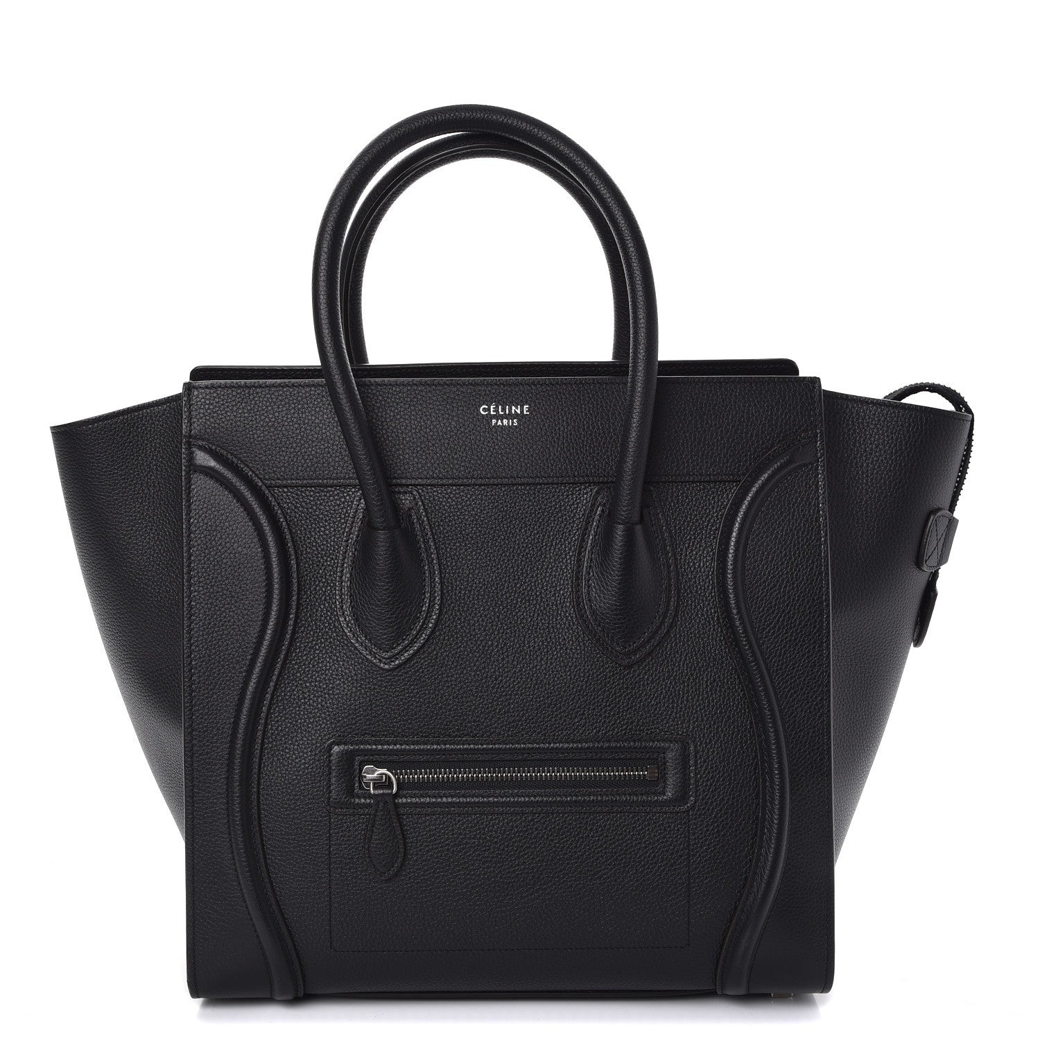 Celine Drummed Calfskin Mini Luggage Black 1 of 9