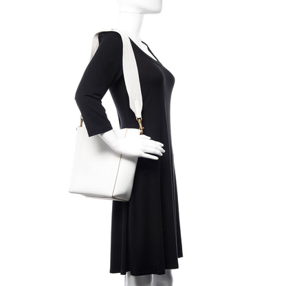 Celine Soft Grained Calfskin Small Sangle Bucket Bag White 2 of 11