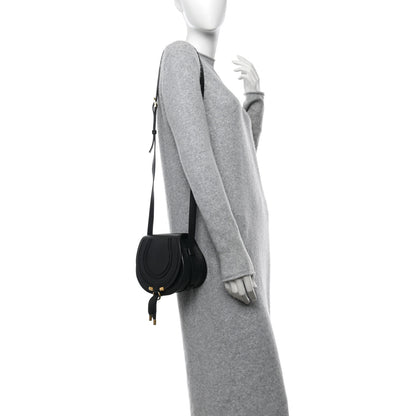 Chloe Grained Calfskin Small Marcie Saddle Bag Black 2 of 11