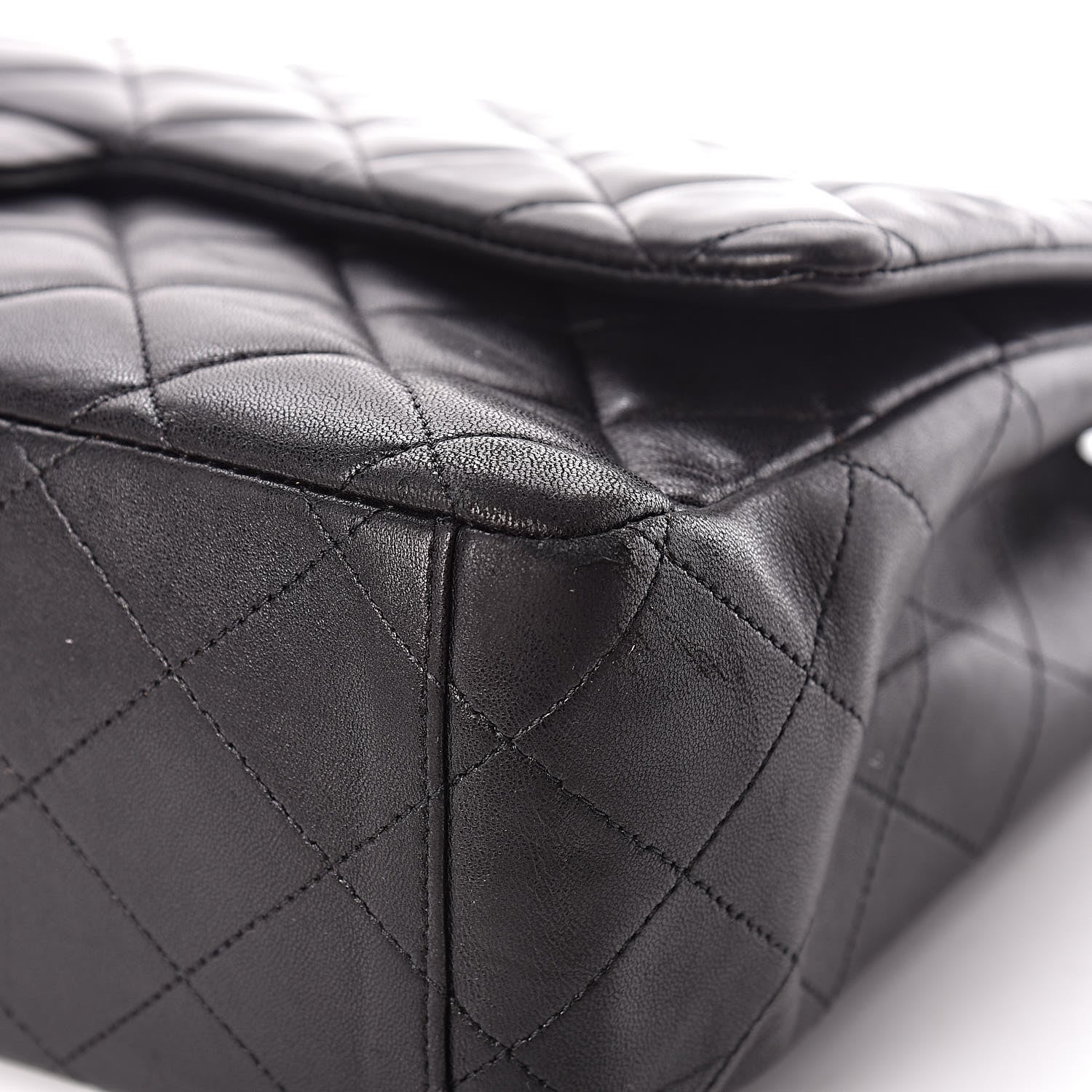 Chanel Lambskin Quilted Maxi Single Flap Black 12 of 16
