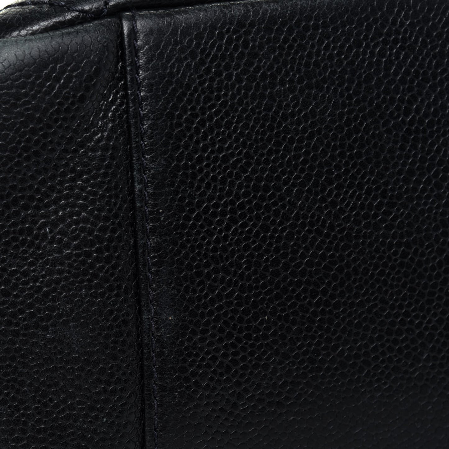 Caviar Quilted Grand Shopping Tote GST Navy Blue