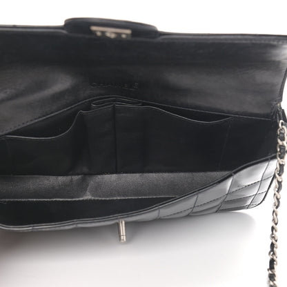 Chanel Patent Quilted East West Chocolate Bar Flap Black 5 of 9