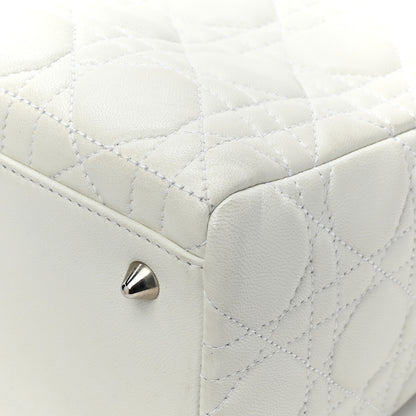 Christian Dior Lambskin Cannage Medium Lady Dior White 12 of 13