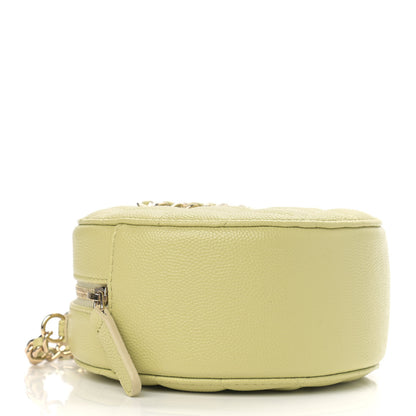 Chanel Caviar Quilted French New Wave Round Clutch With Chain Light Green 4 of 9