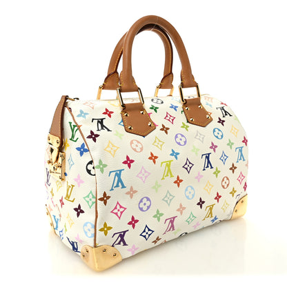 Louis Vuitton Monogram Multicolor Speedy 30 White 3 of 9