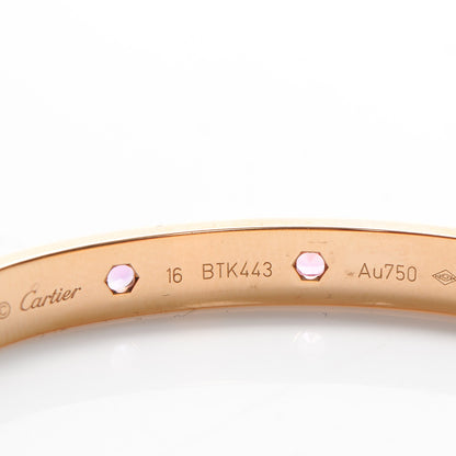 Cartier 18K Pink Gold Sapphire Garnet Amethyst LOVE Bracelet 16 5 of 10