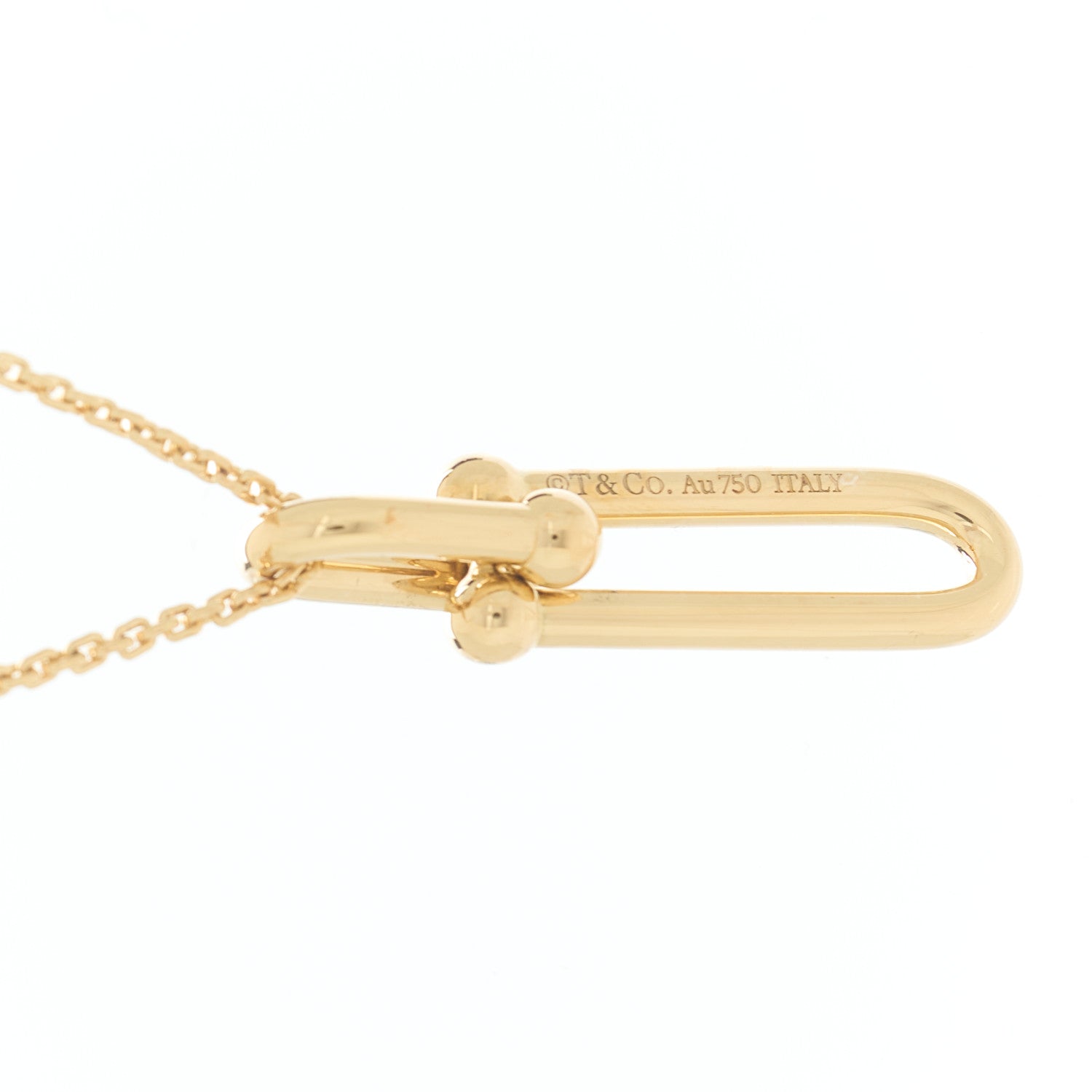 Tiffany 18K Yellow Gold HardWear Link Pendant Necklace 6 of 7