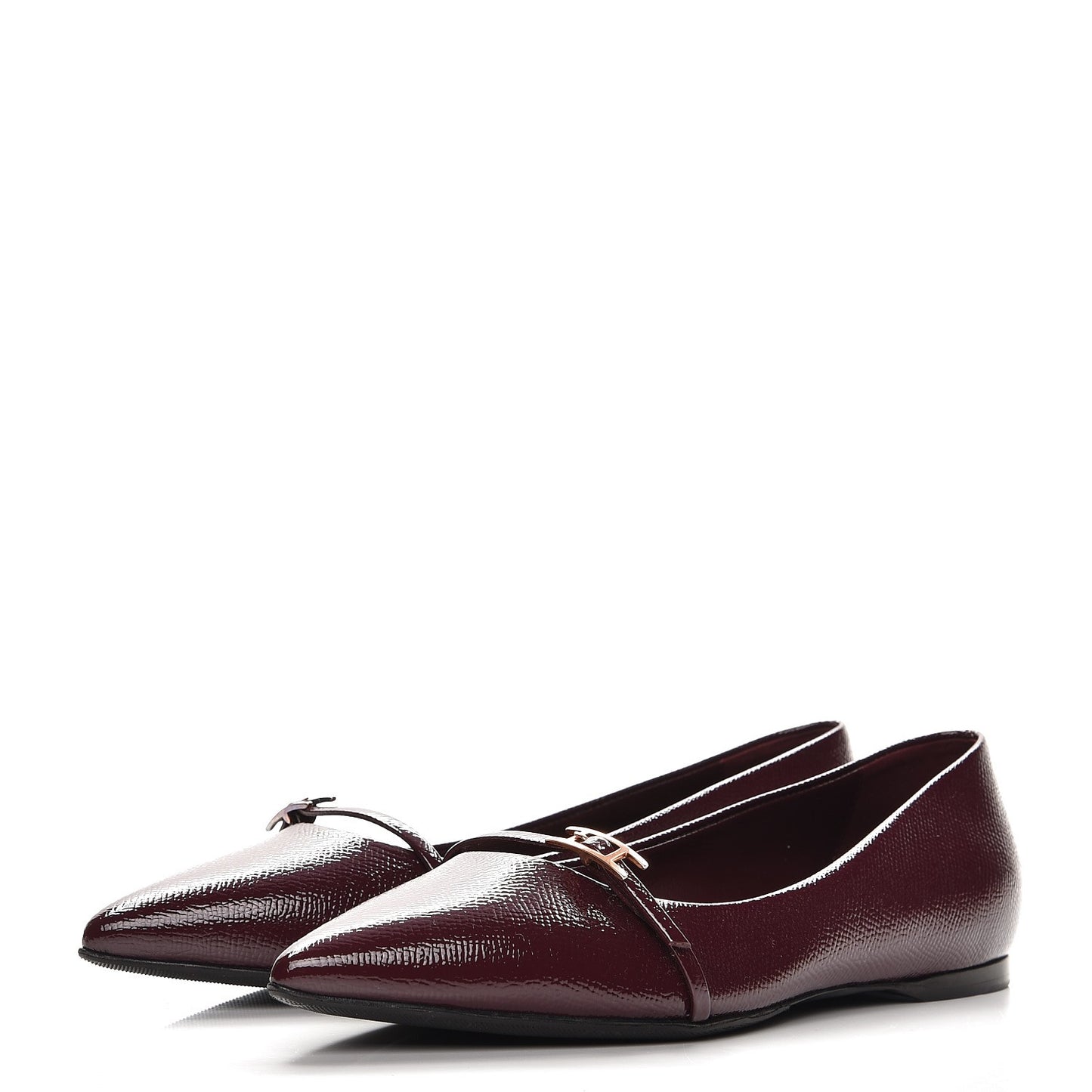 Patent Epsom Laura Ballerina Flats 36.5 Bordeaux