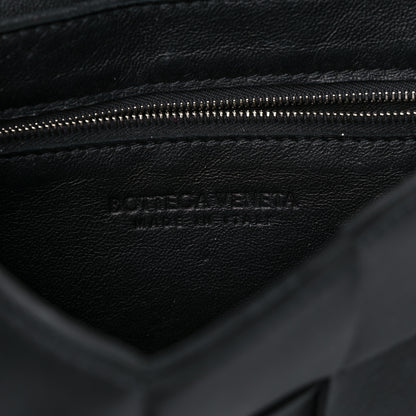 Bottega Veneta Lambskin Maxi Intrecciato Cassette Crossbody Bag Black 6 of 14