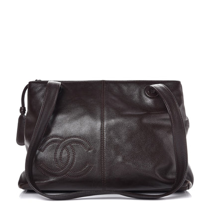 Chanel Lambskin CC Tote Brown 1 of 10