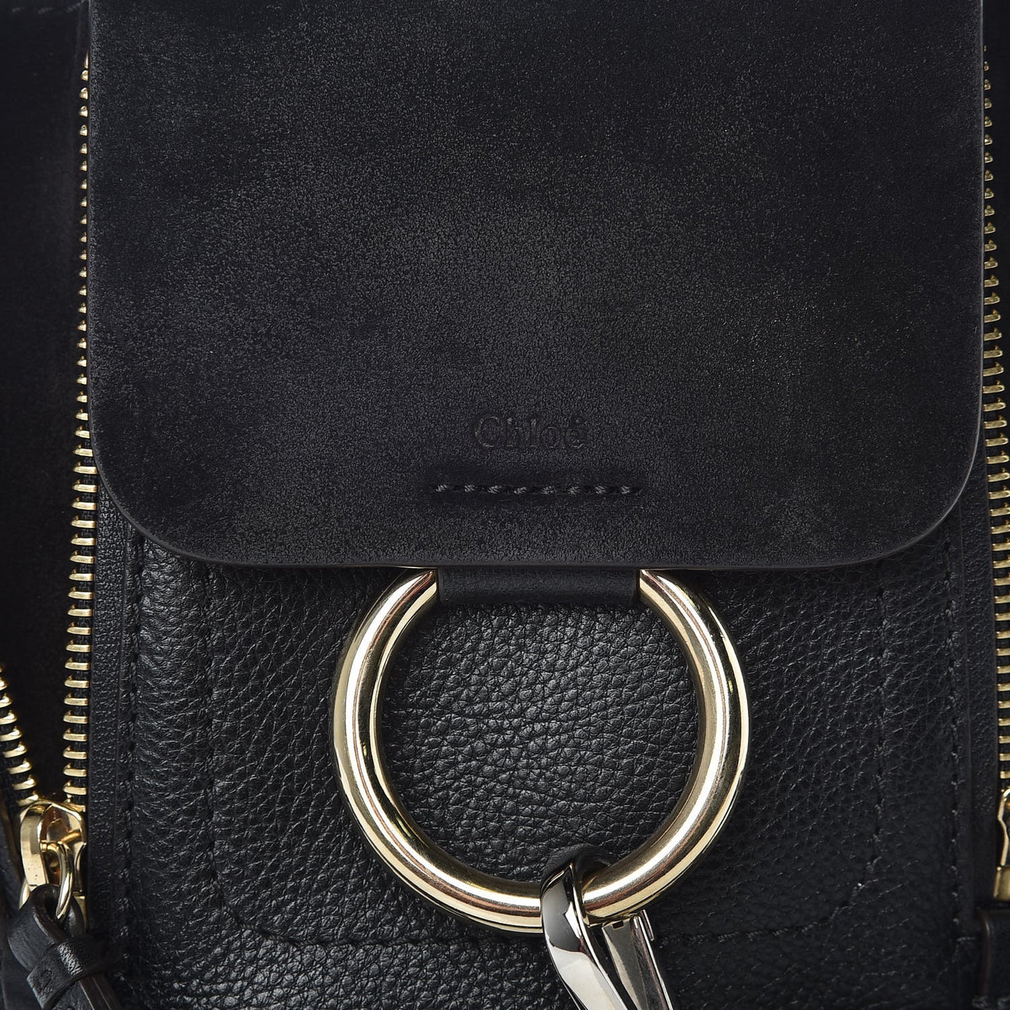 Calfskin Mini Faye Backpack Black