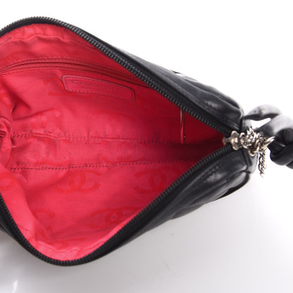 Chanel Calfskin Quilted Cambon Pochette Black White 5 of 15