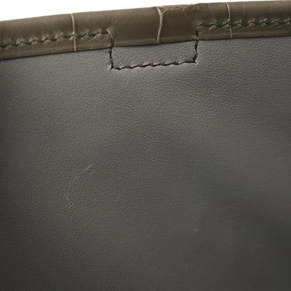 Hermes Shiny Niloticus Crocodile Jige Elan 29 Clutch Gris Tourterelle 12 of 13
