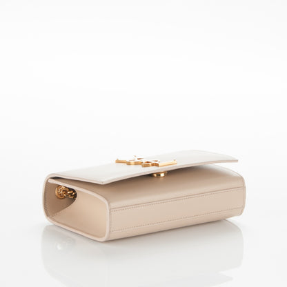 Saint Laurent Grain De Poudre Small Monogram Kate Satchel Nude Powder 4 of 6