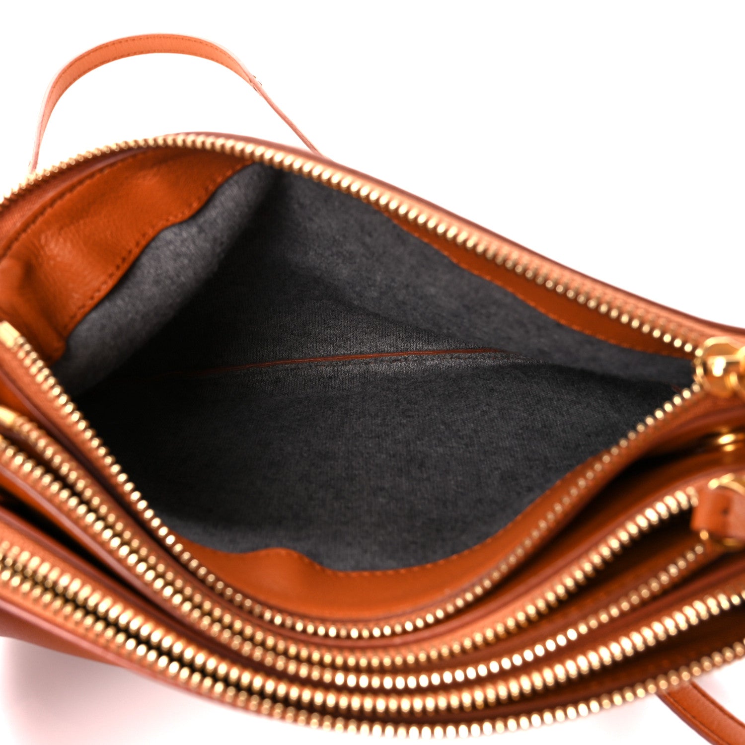 Celine Lambskin Small Trio Crossbody Bag Tawny 6 of 12