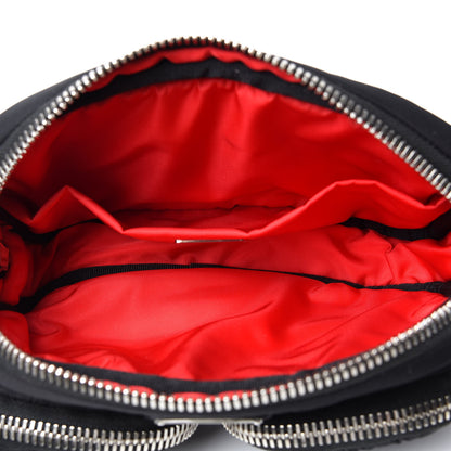 Prada Tessuto Nylon Double Pocket Wristlet Pouch Black Fuoco 5 of 6